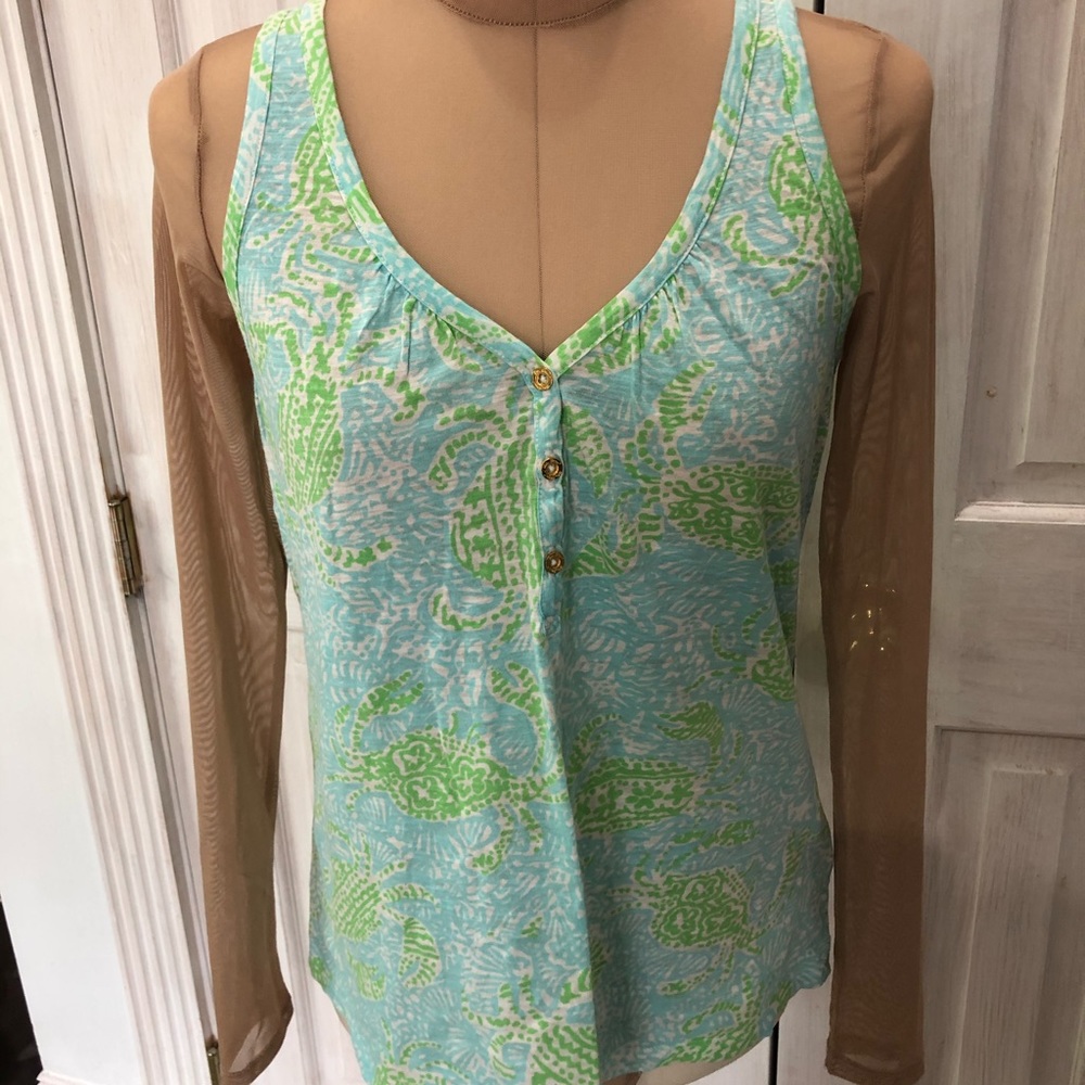 Lilly Pulitzer Hartley tank (Small) “Get Crackin”